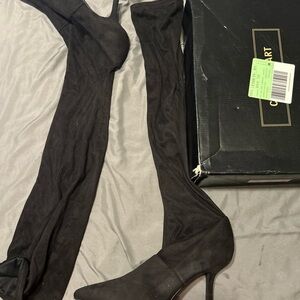 Colin Stuart Over-the-Knee Black Suede boots